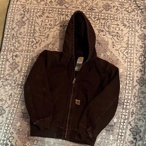 Vintage Y2K carhartt j130dkb brown hooded jacket